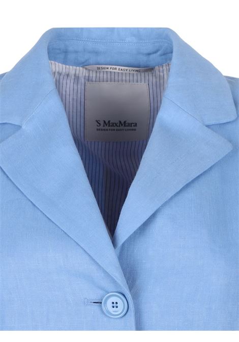 Giacca monopetto in lino olivia in celeste S Maxmara - donna 'S MAXMARA | 2519041023600003